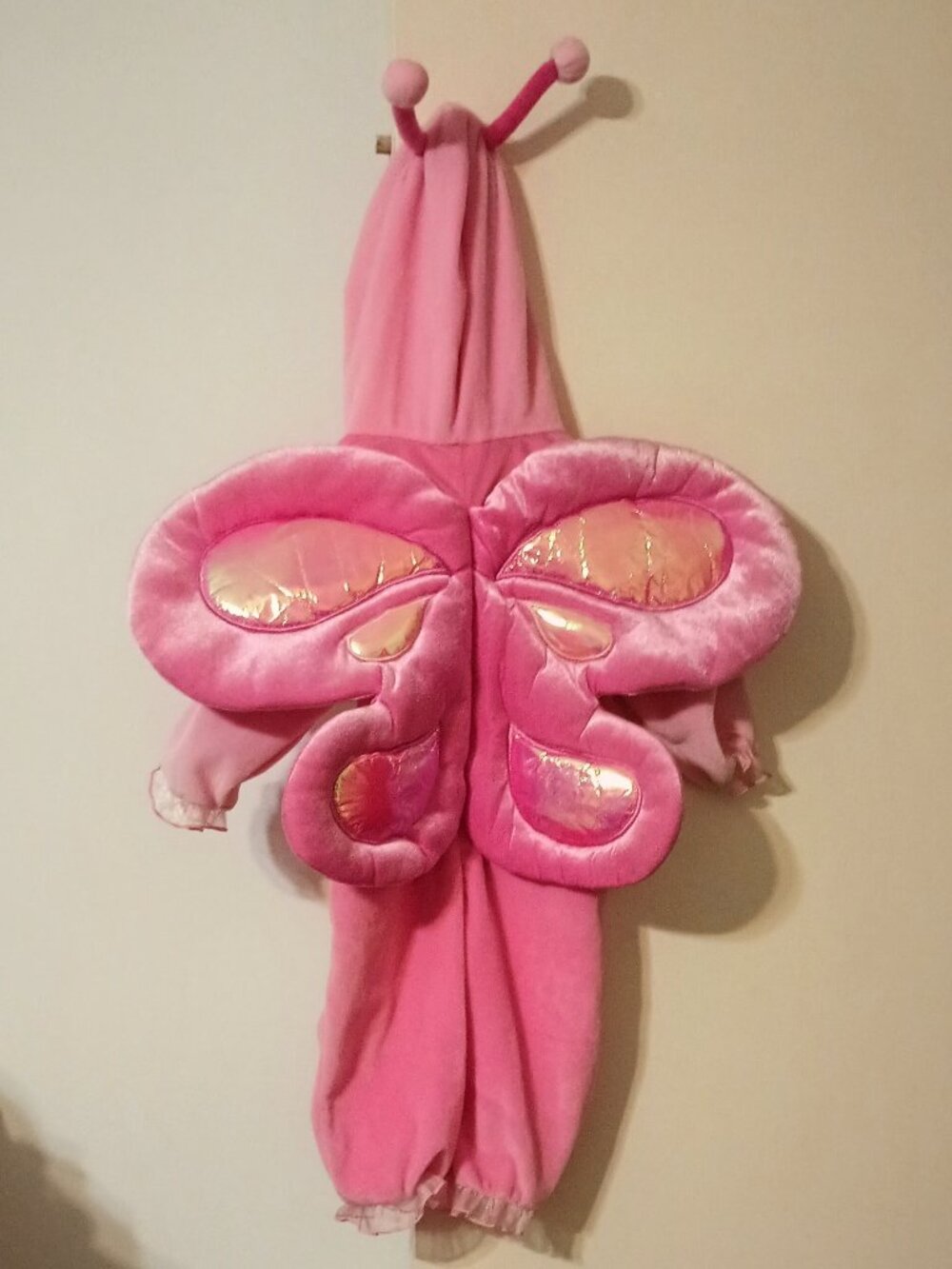 NEW~ Vintage Miniwear's Pink Velour Hooded Butterfly Costume (Size:  6-9 Months)